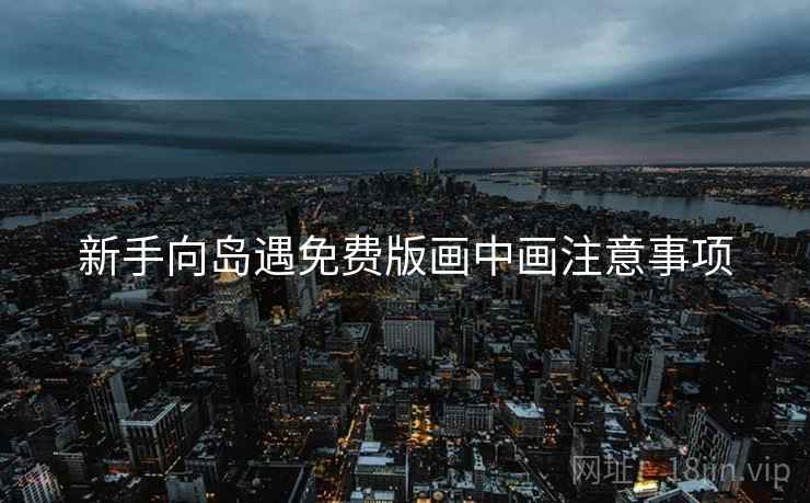 新手向岛遇免费版画中画注意事项
