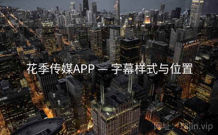 花季传媒APP — 字幕样式与位置