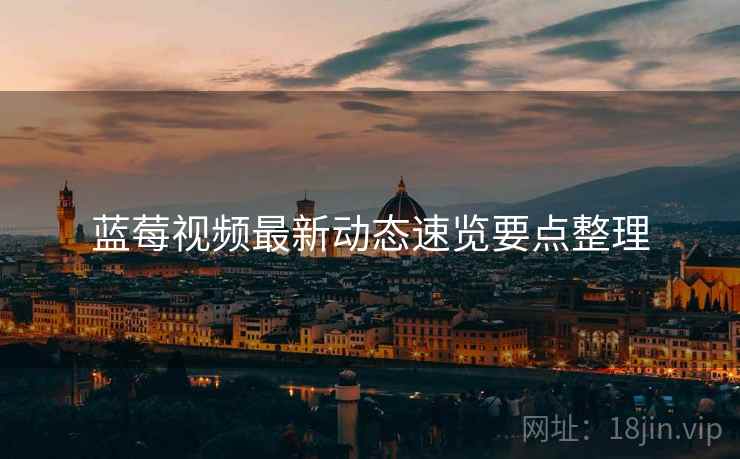 蓝莓视频最新动态速览要点整理