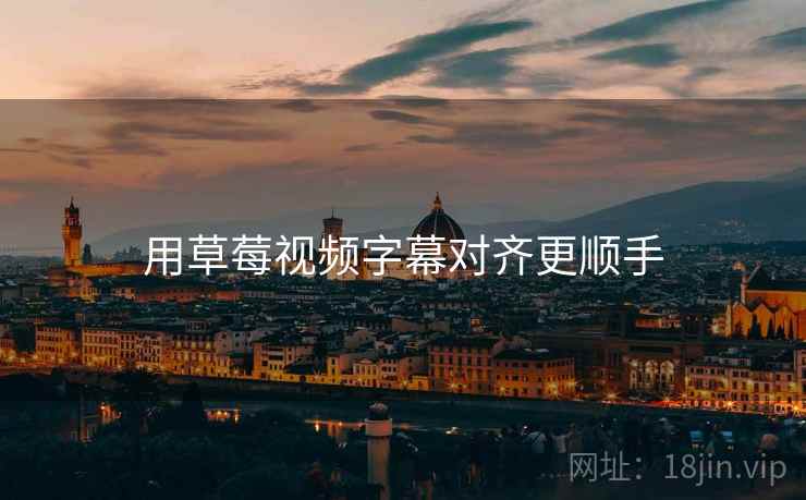 用草莓视频字幕对齐更顺手