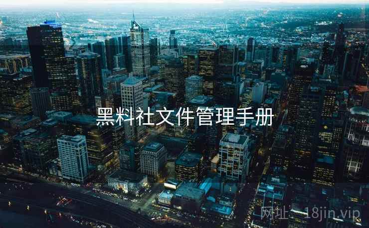 黑料社文件管理手册