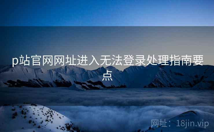 p站官网网址进入无法登录处理指南要点