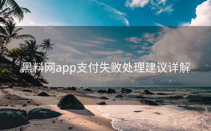 黑料网app支付失败处理建议详解 黑料网app支付失败处理建议详解